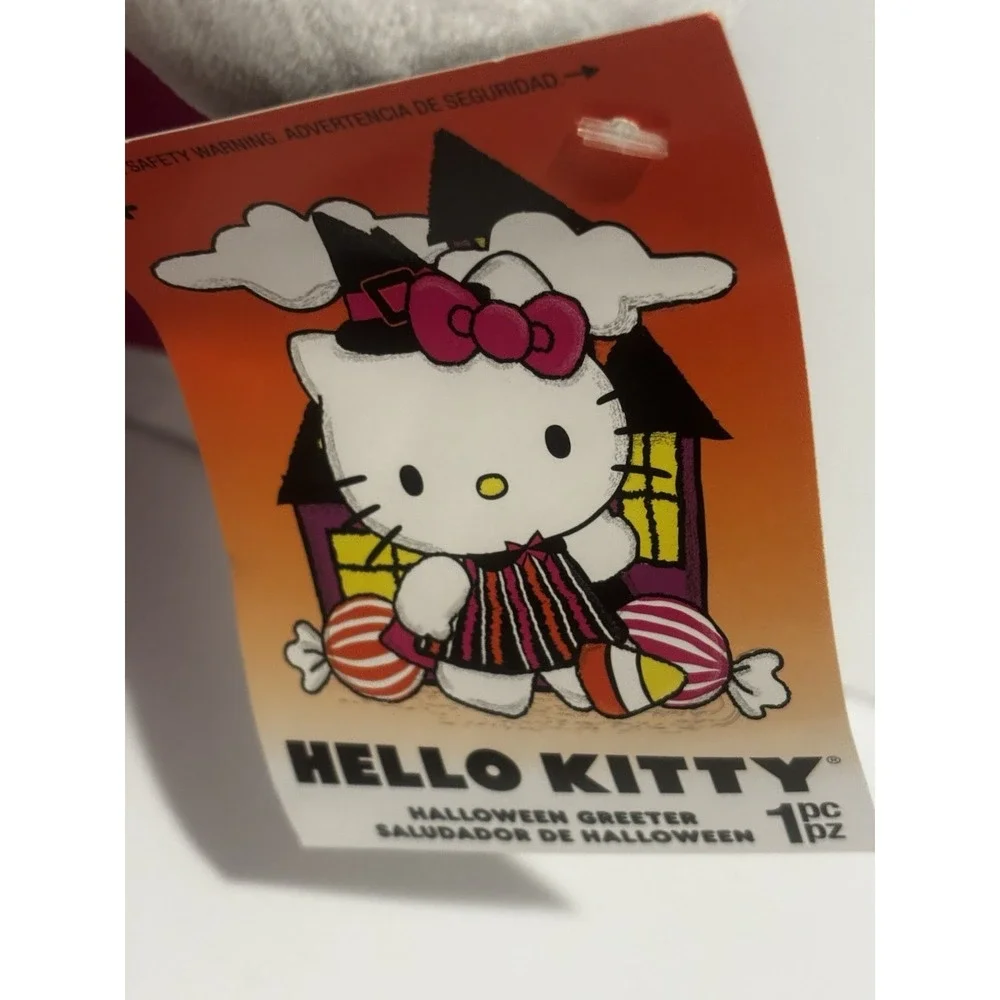 NWT Hello Kitty Halloween Greeter Bright Witch Stuffed Animal‎